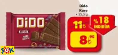 ÜLKER DİDO KARE 55,5GR ÜLKER DİDO KARE 55,5GR